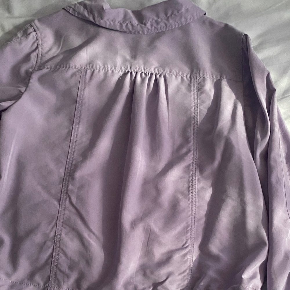 Chico's lavender Button-Front Utility Jacket - Picture 15 of 15